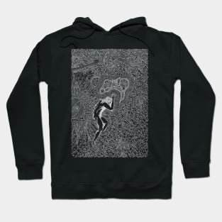 PSYCHEDELIC TRIPPY HORROR VACUI MYTH OF SISYPHUS - linework Hoodie